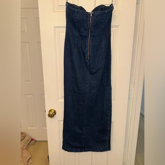 Eleni Denim Midi Dress in Dark - Picture 3 of 4
